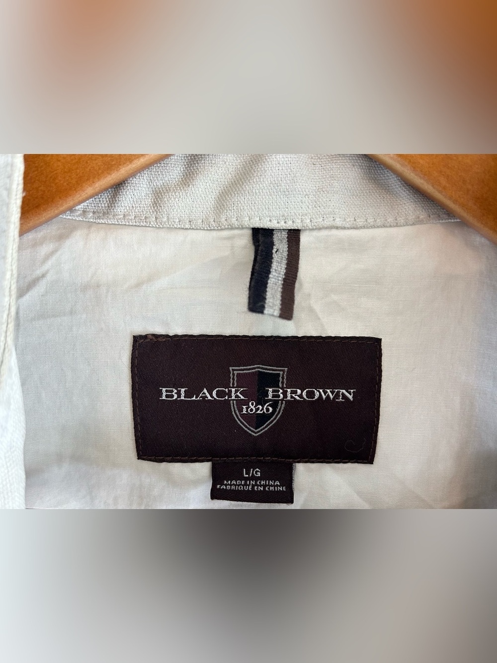 Black Brown 1826 Men's Bomber Jacket Size L Linen Blend Biker Elbow Patches - Picture 11 of 13